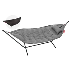 hængekøje Superb Deluxe - Grå / Rock Grey - Sæt med hængekøje, pude og regncover^Fatboy Clearance