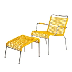 - Fodskammel til udendørs loungestol - Mya spaghetti - Gul^FIAM Discount