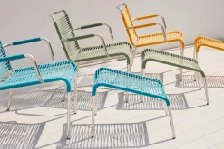 - Fodskammel til udendørs loungestol - Mya spaghetti - Turkis^FIAM Sale