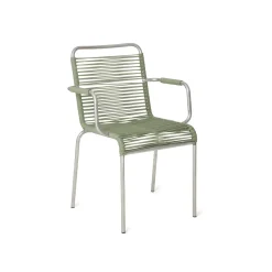- Havestol - Mya spaghetti m. armlæn - Sage Grøn*FIAM New