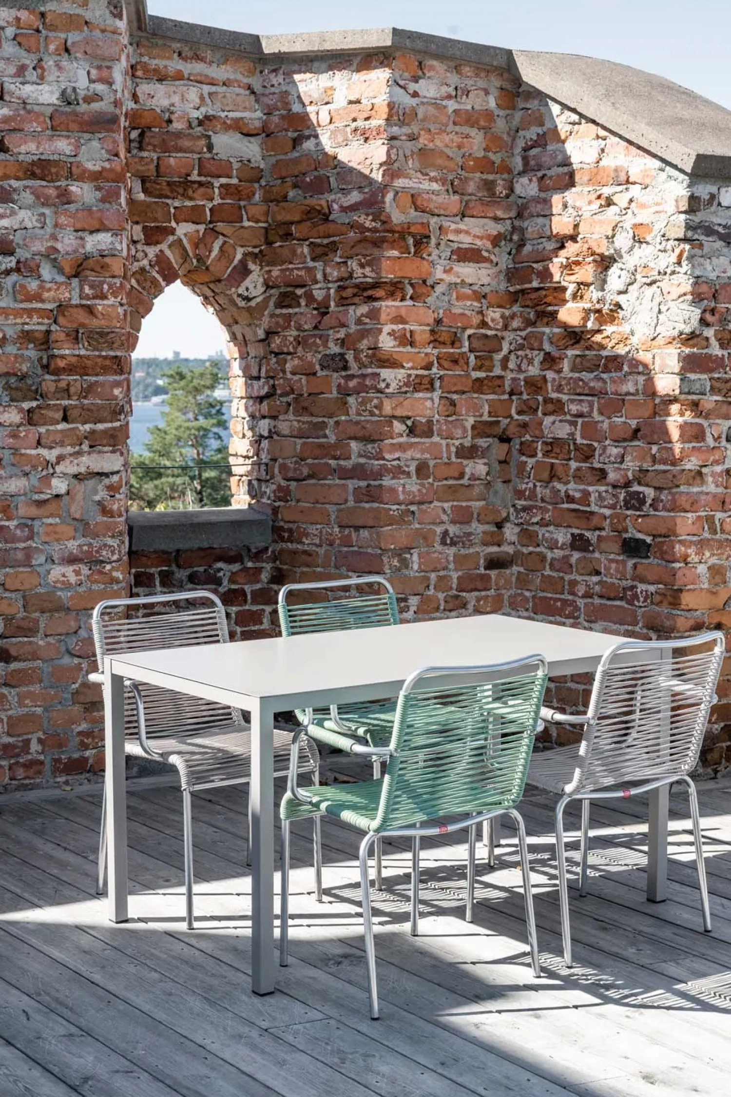 - Havestol - Mya spaghetti m. armlæn - Gul^FIAM New