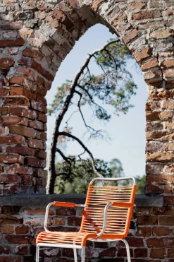 - Havestol - Mya spaghetti m. armlæn - Orange^FIAM Hot