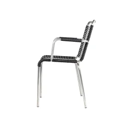 - Havestol - Mya spaghetti m. armlæn - Sort^FIAM Best