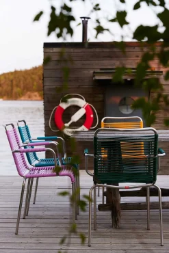 - Havestol - Mya spaghetti m. armlæn - Sort^FIAM Best