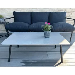 Friis Furniture - Agnes havebord - Fiber cement - 100x50x38 cm^