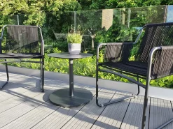 Friis Furniture - Albert Rund Cafebord Ø 50 cm - Grå - havebord - 2. SORTERING* Best