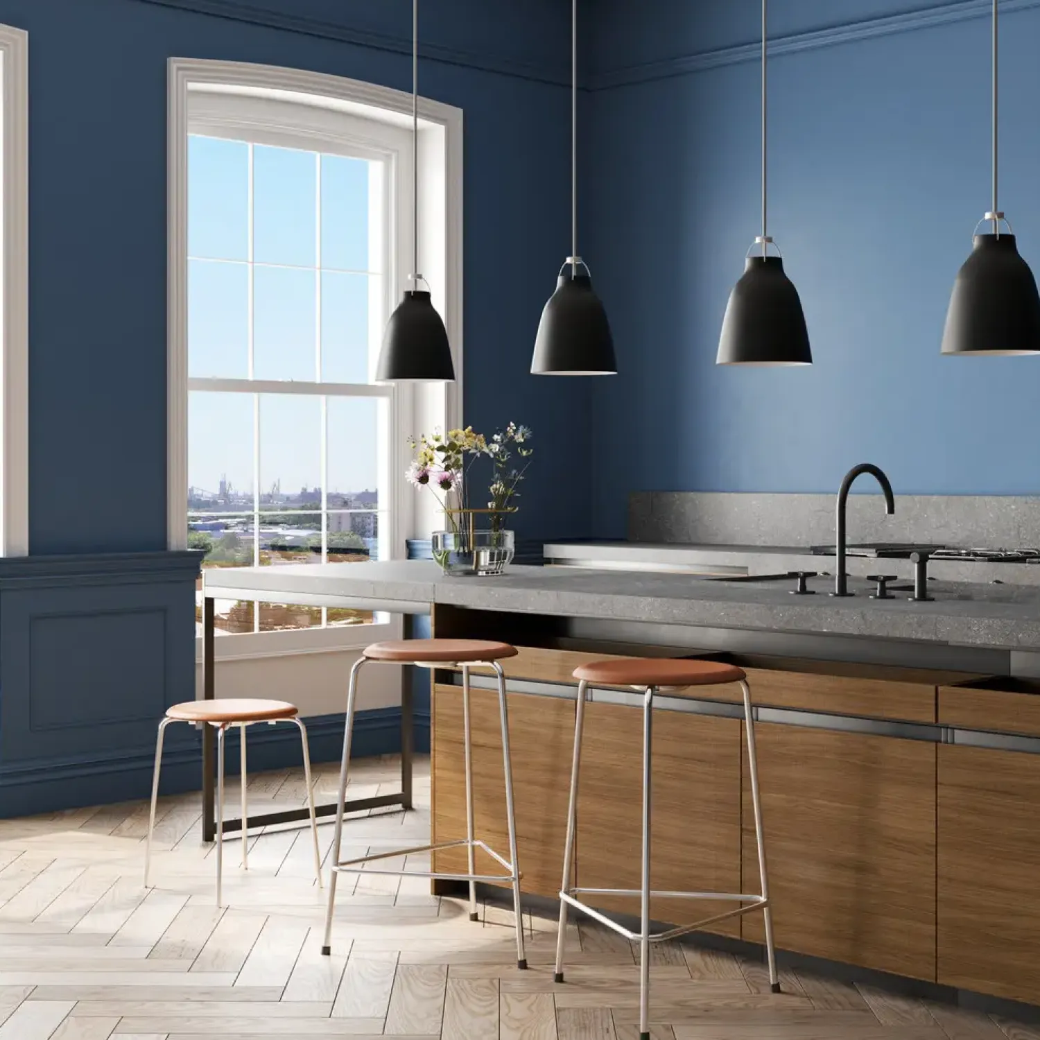 - Barstol - High Dot™ Counter stool 3-legs*Fritz Hansen Best