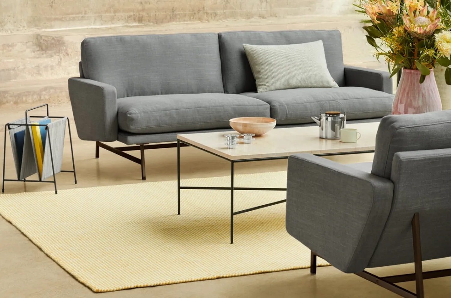 - Coffee Table - Planner - Charcoal Marmor - 130x70x40 cm^Fritz Hansen Discount