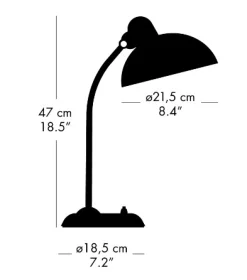 - Kaiser Idell 6556-T - Bordlampe - Oliven grøn*Fritz Hansen Outlet