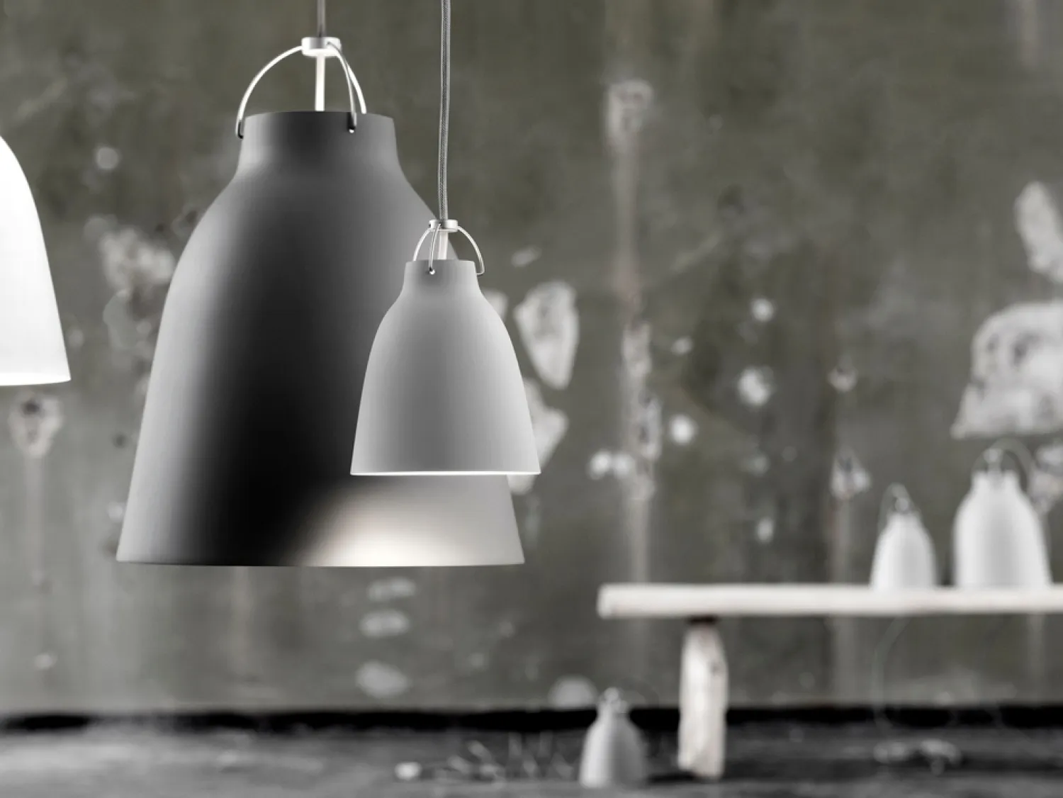 - Loftlampe - Caravaggio Matt - Hvid - P2 Medium*Fritz Hansen Discount