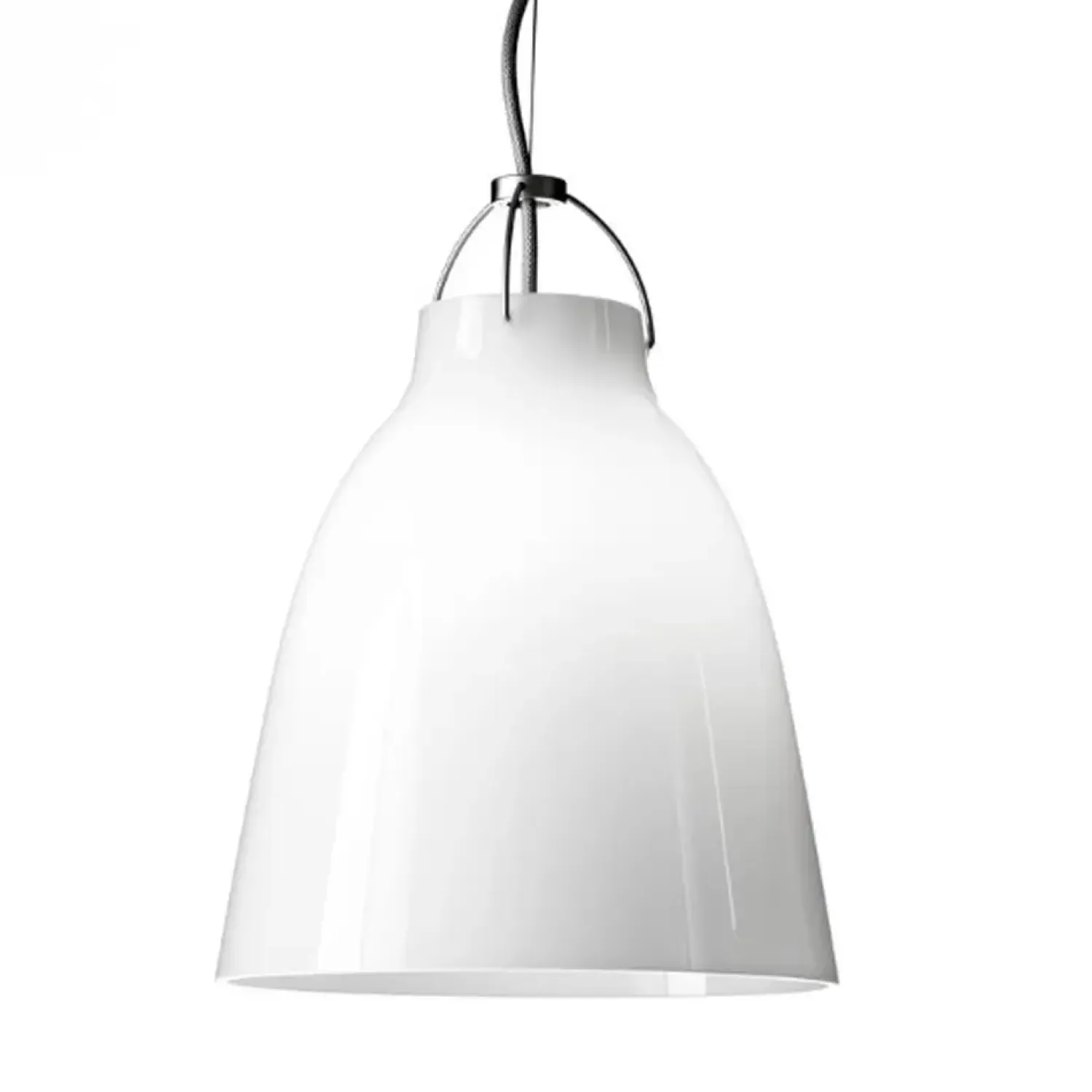 - Loftlampe - Caravaggio Opal - P2 Medium - Silver ledning 3m^Fritz Hansen Online