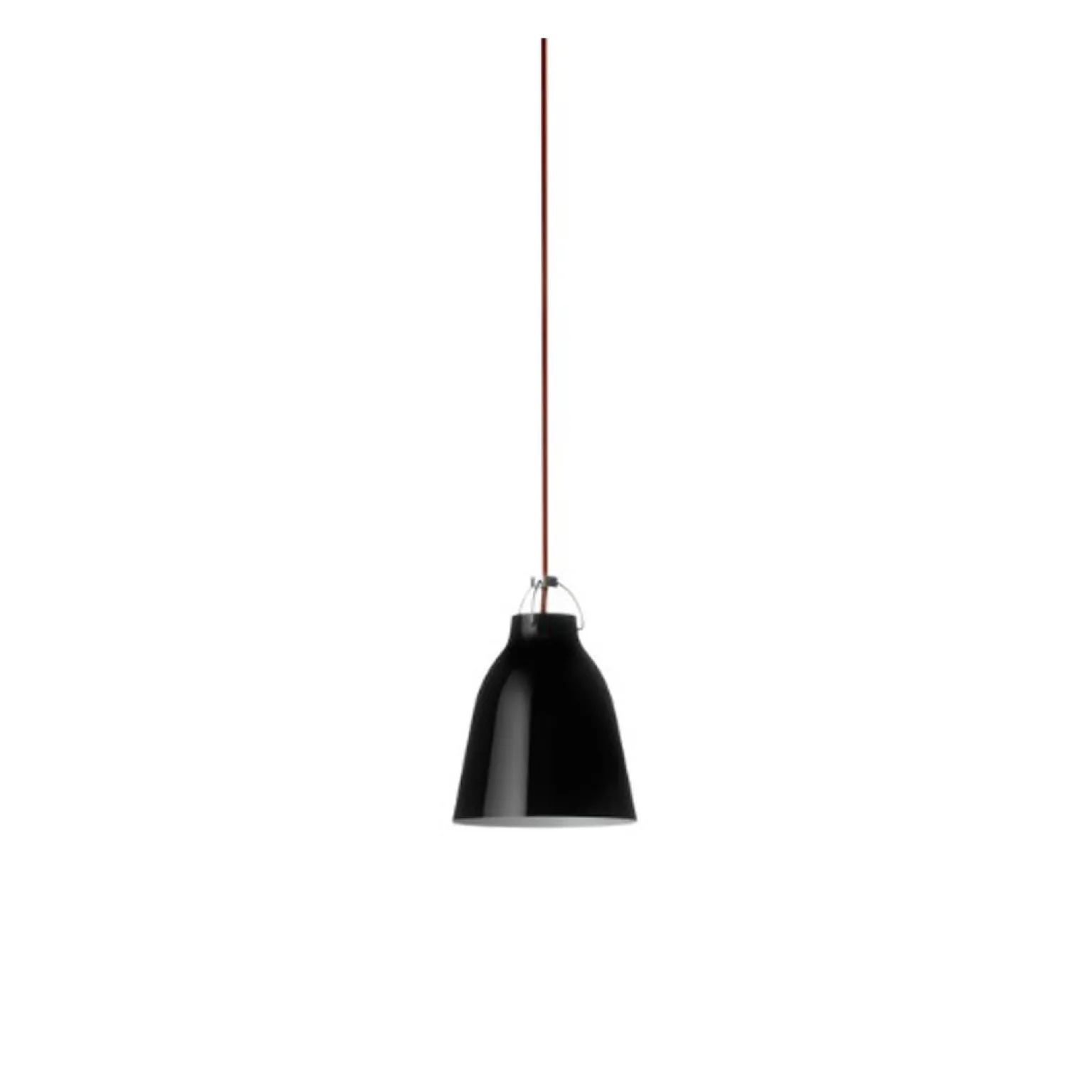 - Loftlampe - Caravaggio - Sort - P2 Medium - Rød ledning 3m*Fritz Hansen Clearance