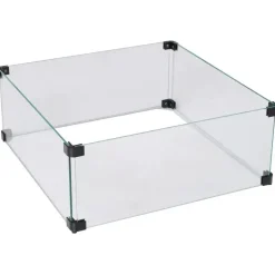 - Beskyttelsesglas til bålsted - Cozy Living glass - 52x52xH21 cm^Garden Impressions Sale