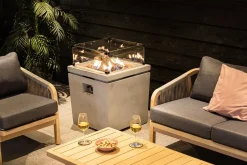 - Bålsted - Cozy Living firepit Lisboa - concrete grey - 60x60 cm^Garden Impressions Best