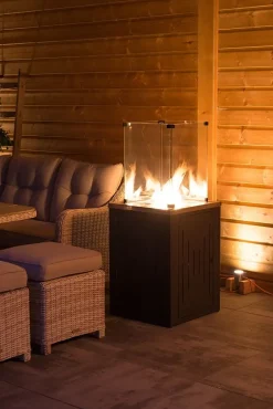 - Bålsted - Cozy Living firepit Lagos - Black/Sort - 51 x 51 x H72 cm*Garden Impressions Clearance