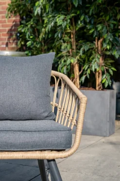 - Lounge Sæt - Franklin - 4-pcs - black/natural^Garden Impressions Online