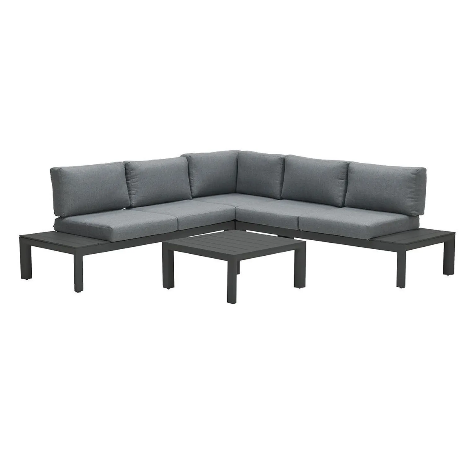 - Lounge Sæt - Adelaide - 4-pcs - black/grey*Garden Impressions Outlet