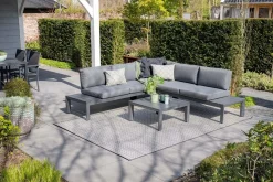 - Lounge Sæt - Adelaide - 4-pcs - black/grey*Garden Impressions Outlet