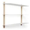 - NIVO A væghylde - Hvid - Lys Eg - 42 x 64 cm^Gejst Outlet