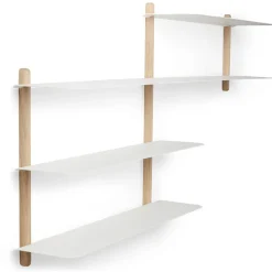 - NIVO B væghylde - Hvid - Lys Eg - 59x118x15 cm*Gejst Best