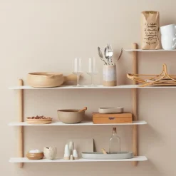 - NIVO B væghylde - Hvid - Lys Eg - 59x118x15 cm*Gejst Best