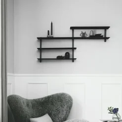 - NIVO B væghylde - Sort - Ask^Gejst