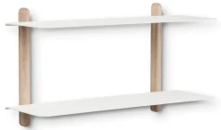 - NIVO F væghylde - Large - Lys eg/Hvid*Gejst Clearance
