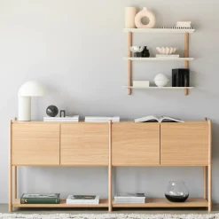 - Sceene reol H - Lys eg, B: 186 cm, H: 82 cm, D: 39 cm*Gejst Discount