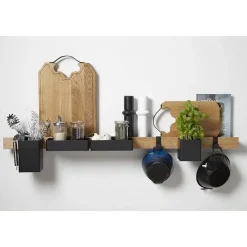 hylde - Flex rail køkkenhylde - Eg/sort - 60 cm^Gejst Sale