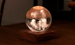 - Amber Crystal Light Bordlampe - 3D Jelly Fish*Gingko Outlet