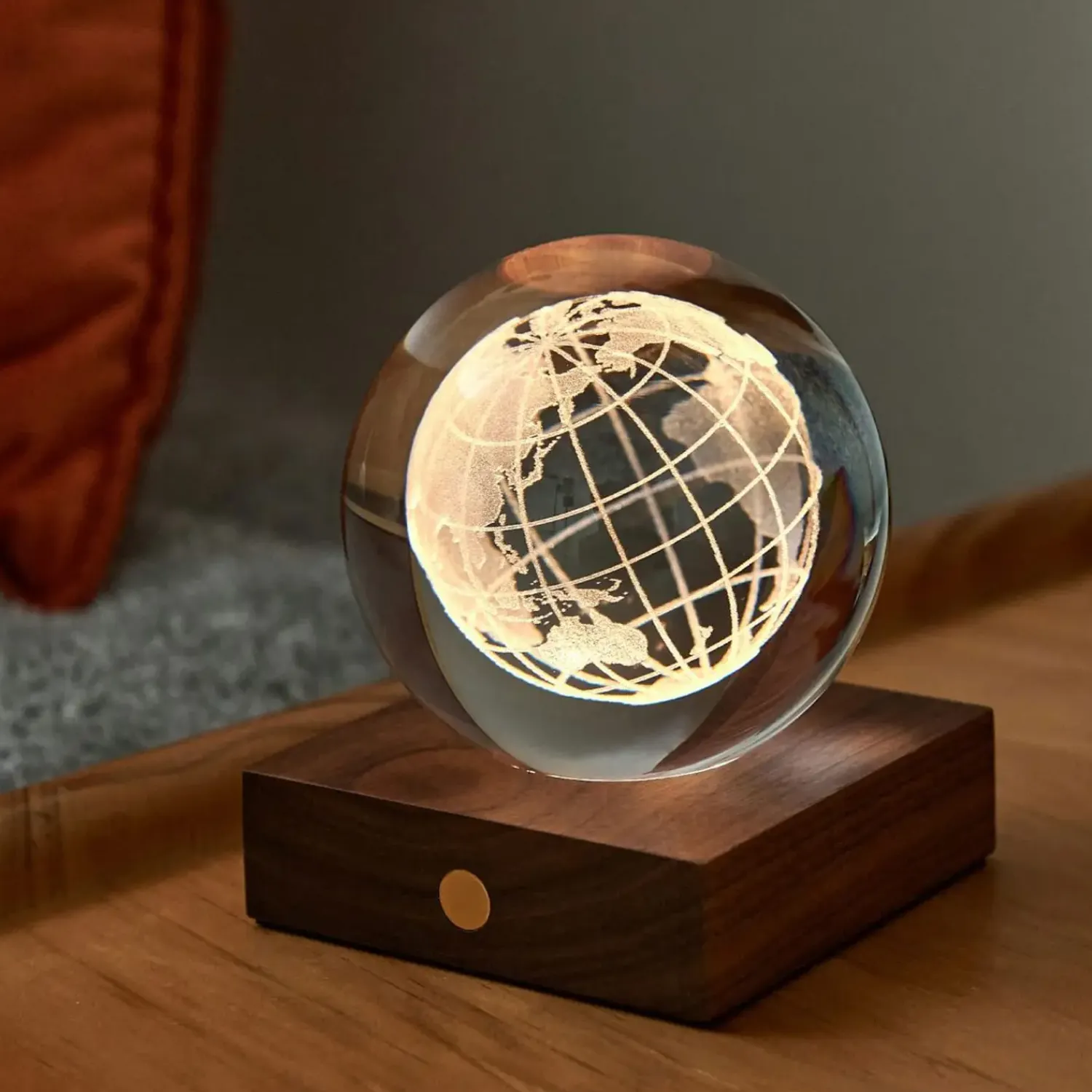 - Amber Crystal Light - World Globe^Gingko New