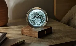 - Amber Crystal Light - World Globe^Gingko New