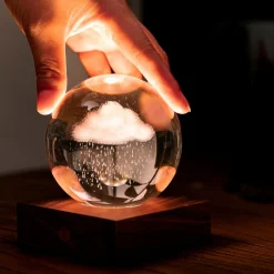 - Amber Crystal Light Bordlampe - 3D Laser Rain Cloud^Gingko Online