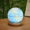 - Atlas Globe Lamp - Lightblue Mini White Ash base^Gingko Hot