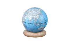 - Atlas Globe Lamp - Lightblue Mini White Ash base^Gingko Hot