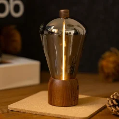 - Bordlampe - Opal Drift Light - Valnød*Gingko Clearance