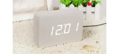 - Brick Click Clock White / White LED*Gingko Online