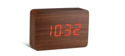- Brick Click Clock Walnut / Red LED^Gingko Best