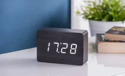 - Brick Click Clock Black / White LED^Gingko Sale