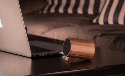 - Drum Light Bluetooth Speaker Natural Walnut Wood*Gingko New
