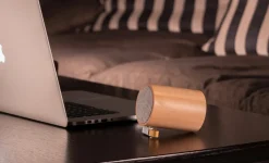 - Drum Light Bluetooth Speaker Natural Beech Wood*Gingko Outlet