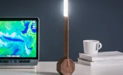 - Octagon One Desk Lamp - Walnut*Gingko Outlet