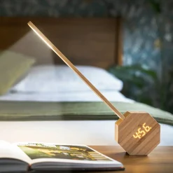 - Octagon One Plus Portable Alarm Clock Desk Light Bamboo*Gingko Online