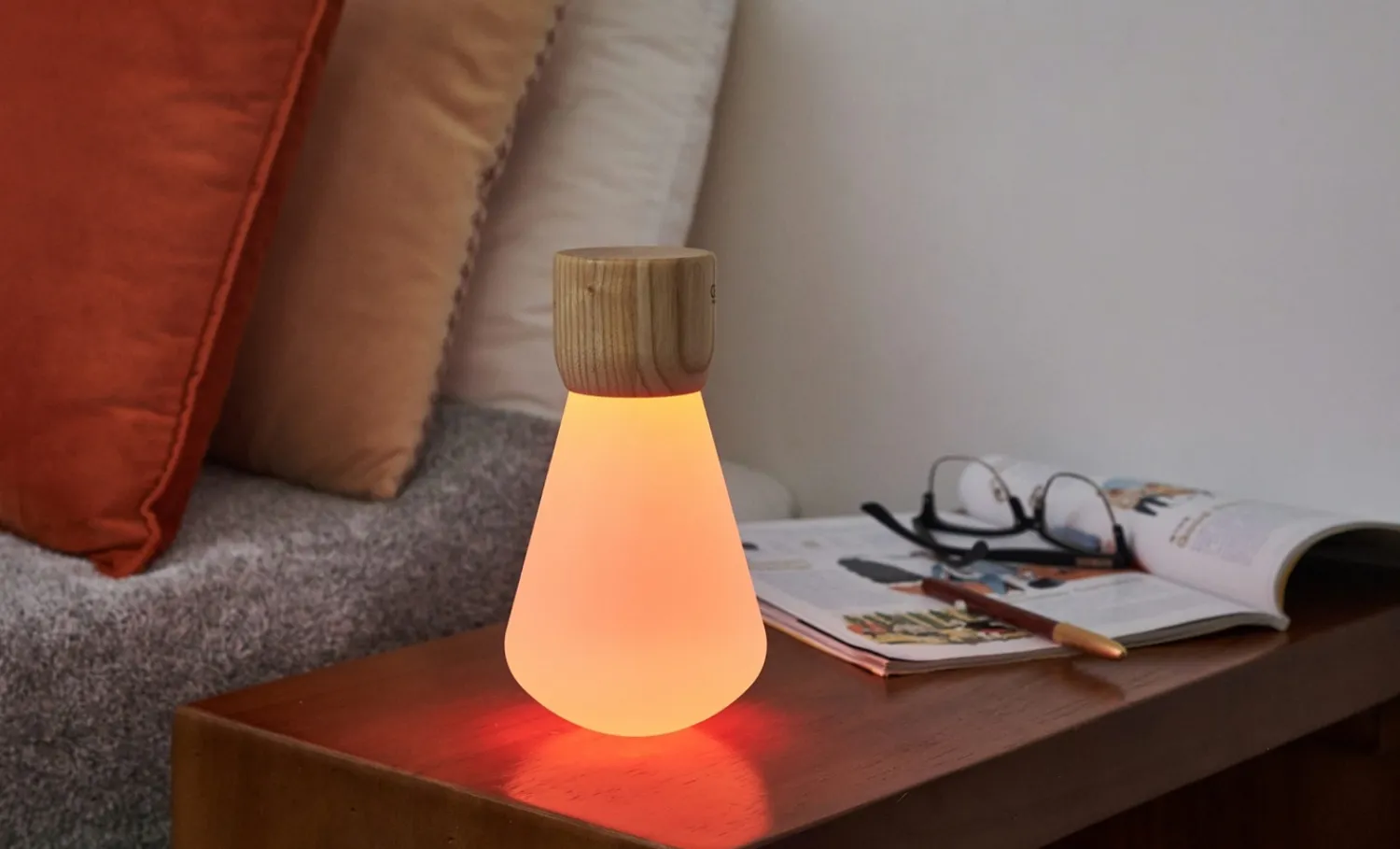 - Pentagon Light bulb Lamp Mini White Ash Wood^Gingko Hot