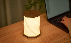 - Twist Hexagon Lamp - Walnut^Gingko Clearance