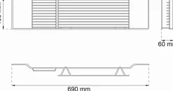 - Badekarshylde - Lobelia - Sort - 68 x 16 x 7 cm^Habo Hot