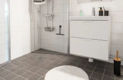 - Badeværelsesmåtte - Camelia - Hvid - Ø 60 cm*Habo Discount