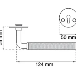 - Dørgreb inkl. nøgleskilte - Lexington - Poleret messing*Habo Best
