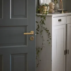 - Dørgreb inkl. nøgleskilte - Lexington - Poleret messing*Habo Best