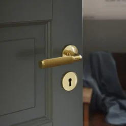 - Dørgreb inkl. nøgleskilte - Lexington - Poleret messing*Habo Best